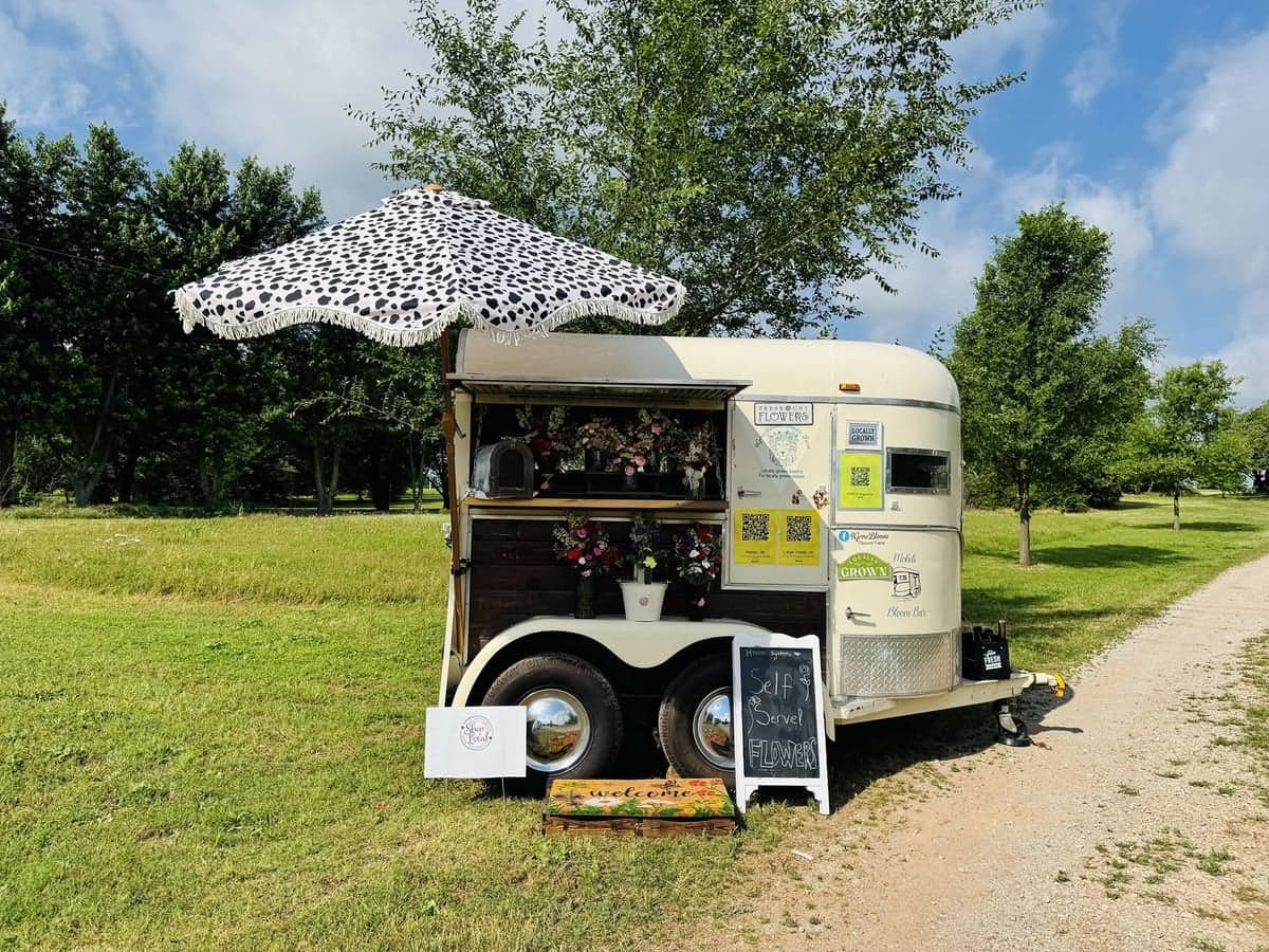 The Wandering Wildflower mobile flower bar